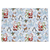 Weihnachtsmann, Snowman, Rudolph, Katze Große Geschenktüte (Vorderseite)