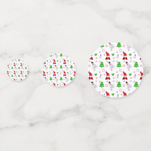 Weihnachtsmann Snowman Santa Konfetti (Vorderseiten)