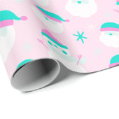 Weihnachtsmann Snowmen Schneeflocken Moderne Weihn Geschenkpapier (Rolleneckpunkt)