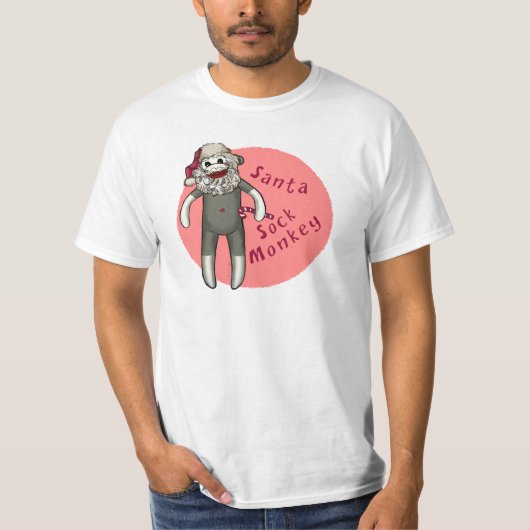 Weihnachtsmann-Sockenaffe T-Shirt (Vorderseite)