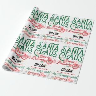 Weihnachtsmann-Sonderzustellung Geschenkpapier