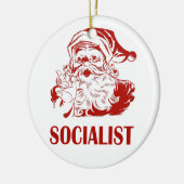 Weihnachtsmann - Sozialist Keramikornament (Links)