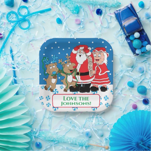 Weihnachtsmann Spaß Pappteller (Party)