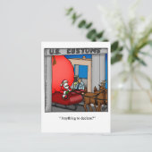 Weihnachtsmann-Spaß Postkarte (Stehend Vorderseite)