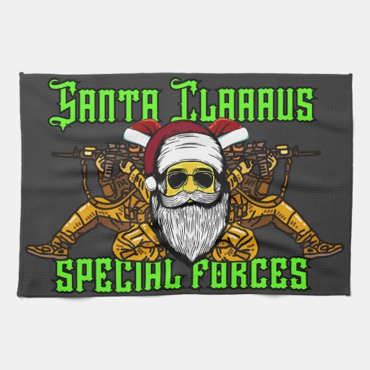 Weihnachtsmann, Spezialeinheiten, Armee Geschirrtuch (Horizontal)