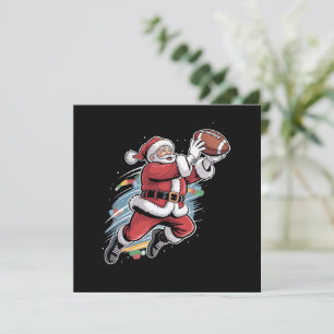 Weihnachtsmann spielt American Football Weihnachte Einladung