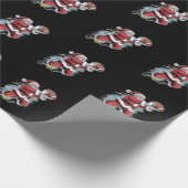 Weihnachtsmann spielt American Football Weihnachte Geschenkpapier (Ecke)