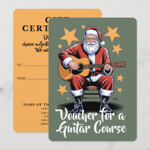 Weihnachtsmann spielt eine Akustikgitarre 3 Gutsch