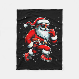 Weihnachtsmann spielt Fußball Männer Jungen Weihna Fleecedecke
