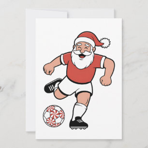 Weihnachtsmann spielt Fußball Weihnachten Spieler