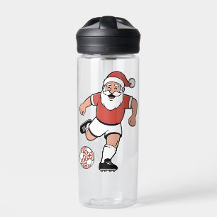 Weihnachtsmann spielt Fußball Weihnachten Spieler  Trinkflasche