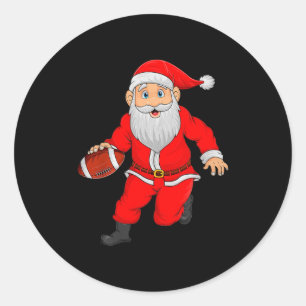 Weihnachtsmann spielt Fußball Xmas lustiger Srts P Runder Aufkleber