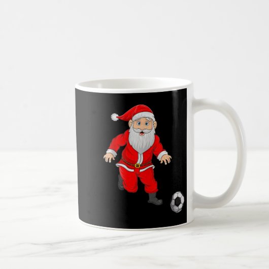 Weihnachtsmann spielt Fußball Xmas Srts Kaffeetasse (Rechts)