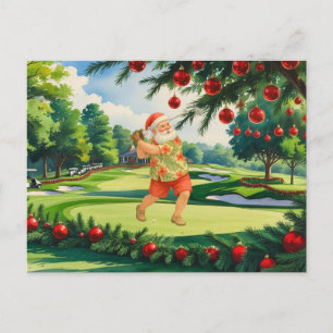 WEIHNACHTSMANN spielt Golf an Weihnachten 
