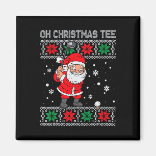 Weihnachtsmann spielt Golf Xmas Golfer für Männer  Magnet