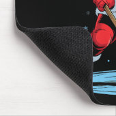 Weihnachtsmann spielt Hockey Lustiger Feiertag Wei Mousepad (Ecke)