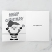 Weihnachtsmann spielt pickleball große Weihnachten Karte (Innenseite)