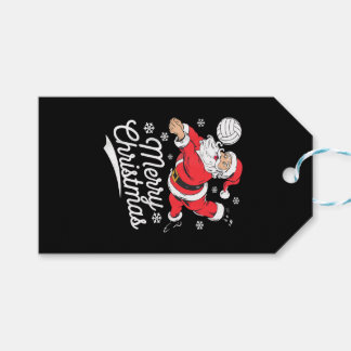Weihnachtsmann spielt Volleyball Weihnachten Pyjam Geschenkanhänger