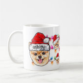 Weihnachtsmann Spitz Haustier Hundekopf Kaffeetasse (Links)