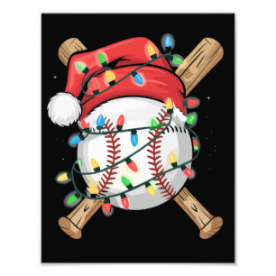 Weihnachtsmann Sport Weihnachten Baseballspieler  Fotodruck