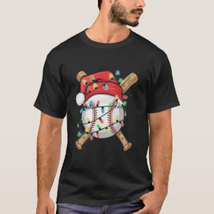 Weihnachtsmann Sport Weihnachten Baseballspieler T-Shirt