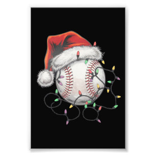 Weihnachtsmann Sport Weihnachts Baseball Spieler Fotodruck