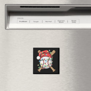 Weihnachtsmann Sport Weihnachts Baseball Spieler Magnet