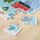 Weihnachtsmann Stadt Puzzle (Seite)