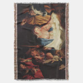 Weihnachtsmann Stall Mary Joseph Baby Jesus Decke (Vorderseite Vertikal)