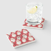 Weihnachtsmann Steinuntersetzer (Seitenansicht)