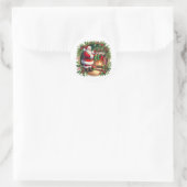 Weihnachtsmann-Sticker Runder Aufkleber (Tasche)