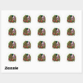 Weihnachtsmann-Sticker Runder Aufkleber (Blatt)