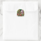 Weihnachtsmann-Sticker Runder Aufkleber (Tasche)
