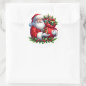 Weihnachtsmann-Sticker Runder Aufkleber (Tasche)