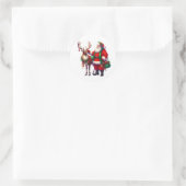 Weihnachtsmann-Sticker Runder Aufkleber (Tasche)