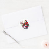 Weihnachtsmann-Sticker Runder Aufkleber (Umschlag)