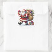 Weihnachtsmann-Sticker Runder Aufkleber (Tasche)