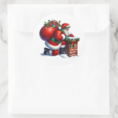 Weihnachtsmann-Sticker Runder Aufkleber (Tasche)