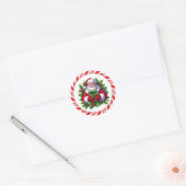 Weihnachtsmann-Sticker Runder Aufkleber (Umschlag)