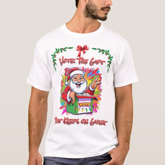 Weihnachtsmann - STIMME ZUM WeihnachtsGESCHENK T-Shirt (Vorderseite)