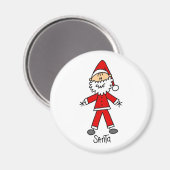 Weihnachtsmann-Strichmännchen-Magnet Magnet (Vorderseite/Rückseite)