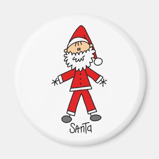 Weihnachtsmann-Strichmännchen-Magnet Magnet (Vorne)