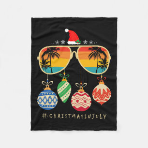 Weihnachtsmann Sungles Beach Weihnachten im Juli M Fleecedecke