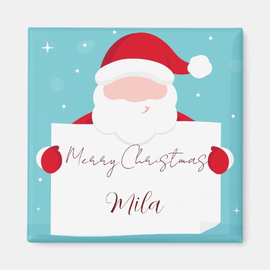 Weihnachtsmann, süße Weihnachten Magnet (Vorne)