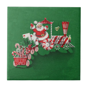 Weihnachtsmann-Süßigkeits-Zug Fliese