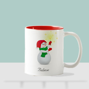 Weihnachtsmann-T-Shirt Zweifarbige Tasse