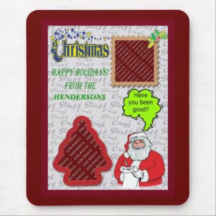 Weihnachtsmann & Tannenbaum Fotos hinzufügen Mousepad
