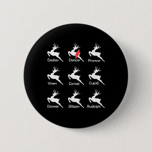 Weihnachtsmann Tänzer Ballerina Tanz Button