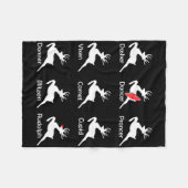 Weihnachtsmann Tänzer Ballerina Tanz Fleecedecke (Vorderseite (Horizontal))
