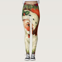 Weihnachtsmann-Tartan-Leggings
